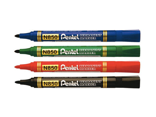 Pentel N850 Bullet Tip Permanent Marker, Assorted (Pack of 4) - Altimus