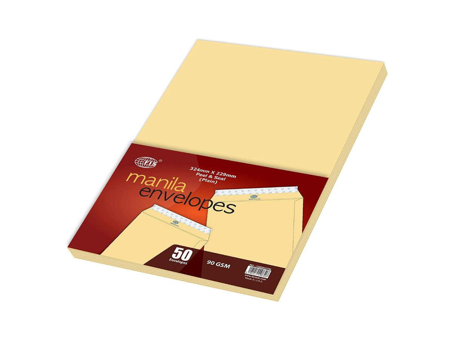 Manila Envelope - Peel & Seal, 324 x 229mm, (Pack of 50) - Altimus