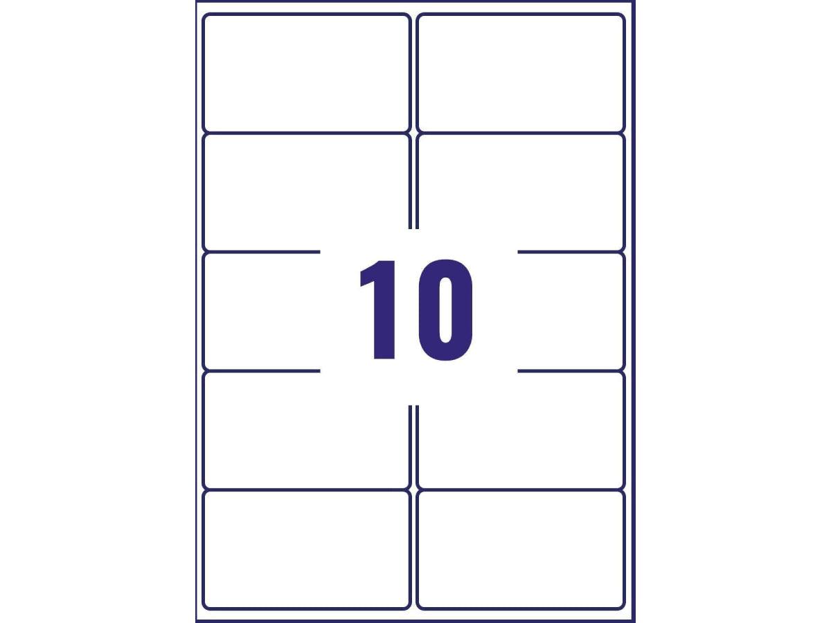 Avery L7173-100 Address Labels for Laser Printers, 99.1 x 57.0 mm, 10 Labels Per A4 Sheet, 100 Sheets - Altimus