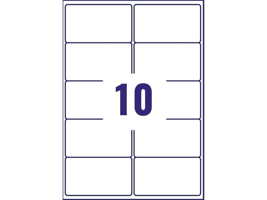 Avery L7173-100 Address Labels for Laser Printers, 99.1 x 57.0 mm, 10 Labels Per A4 Sheet, 100 Sheets - Altimus