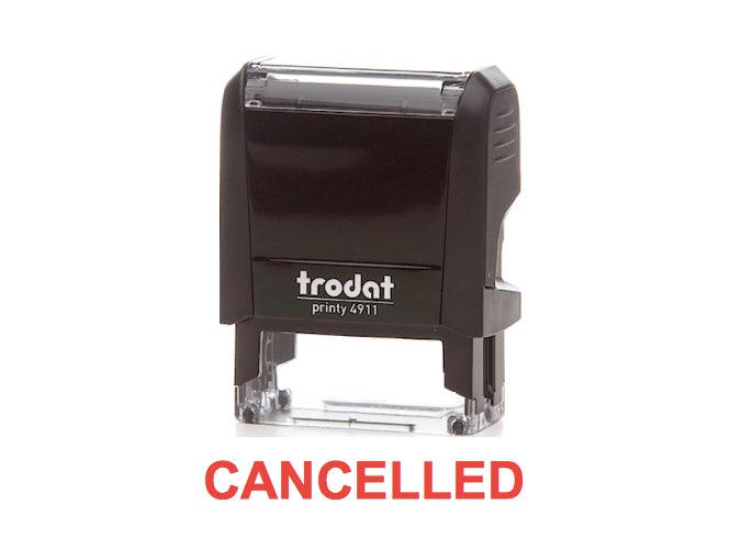 Trodat Printy 4911 Stamp "CANCELLED" - Red