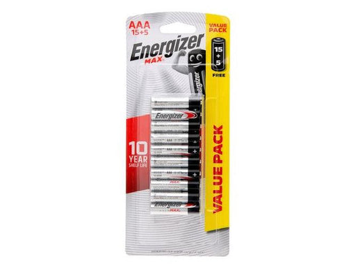 Energizer Max Alkaline Battery AAA 15+5 Free - Altimus