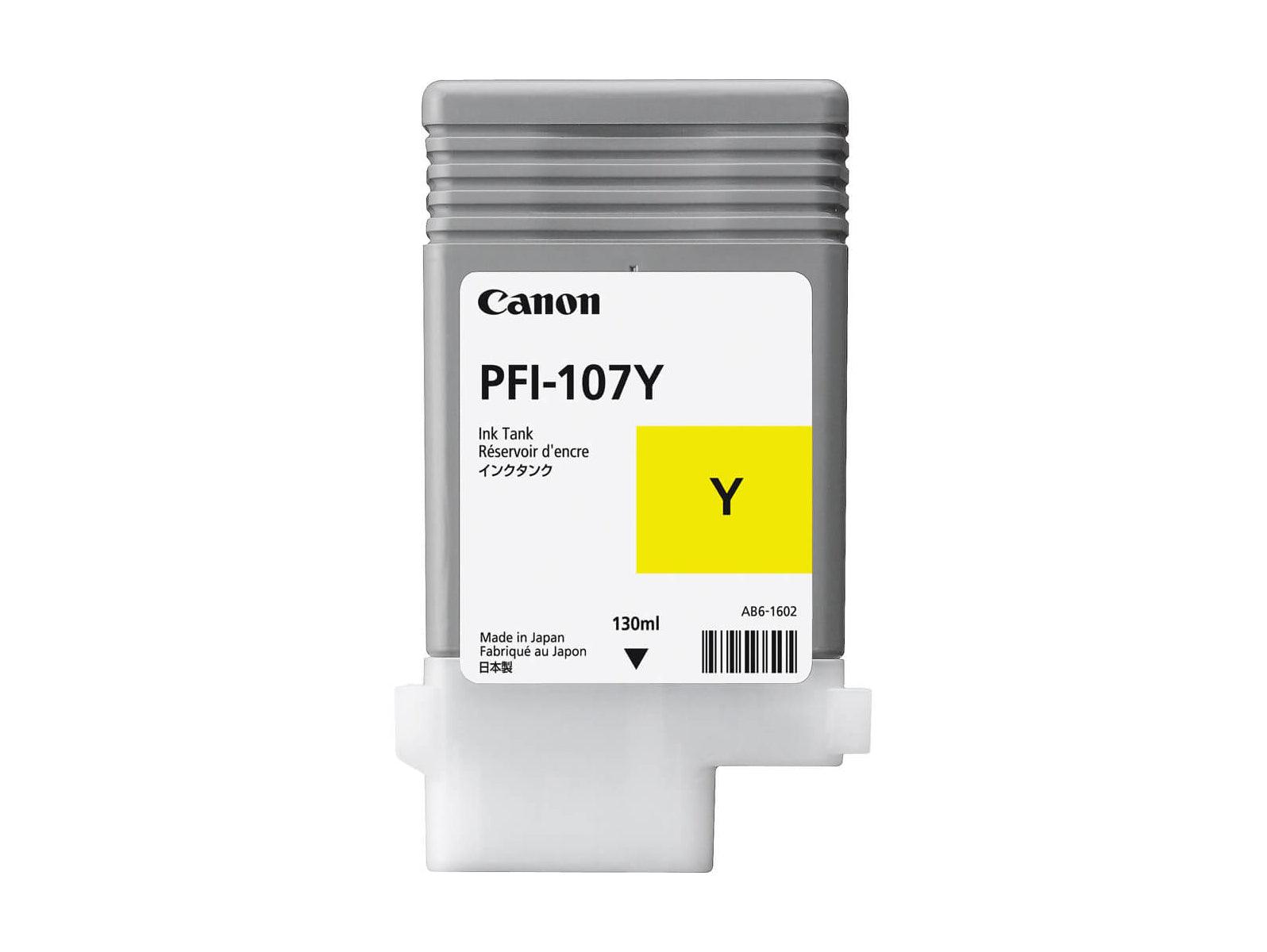 Canon PFI-107Y 130ML Ink Tank, Yellow - Altimus