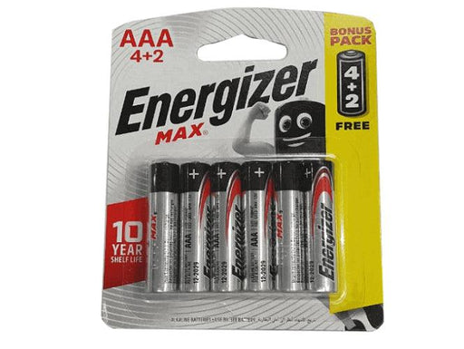 Energizer Alkaline Battery AAA E92BP6 (4+2) - Altimus