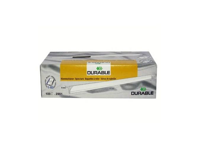 Durable Spine Bar 6mm 100/box, White