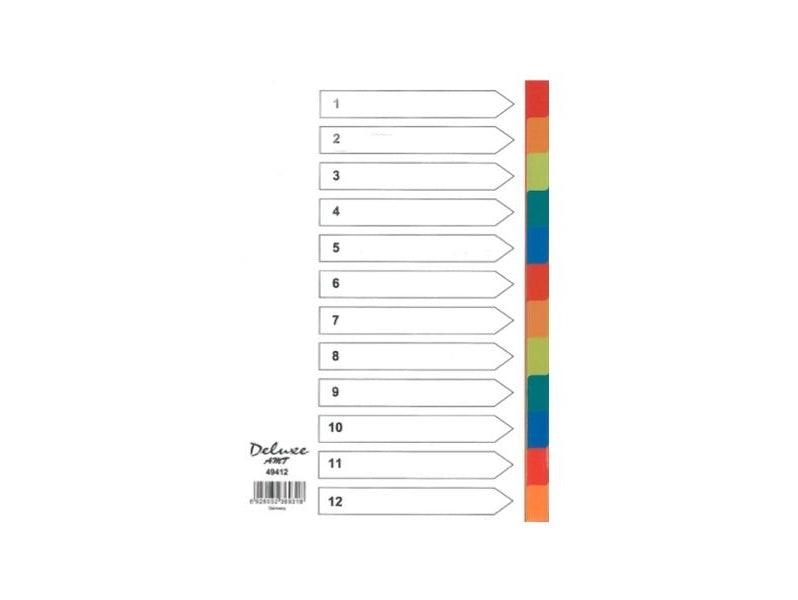 Deluxe Divider Manila Colored A4 12 Tabs