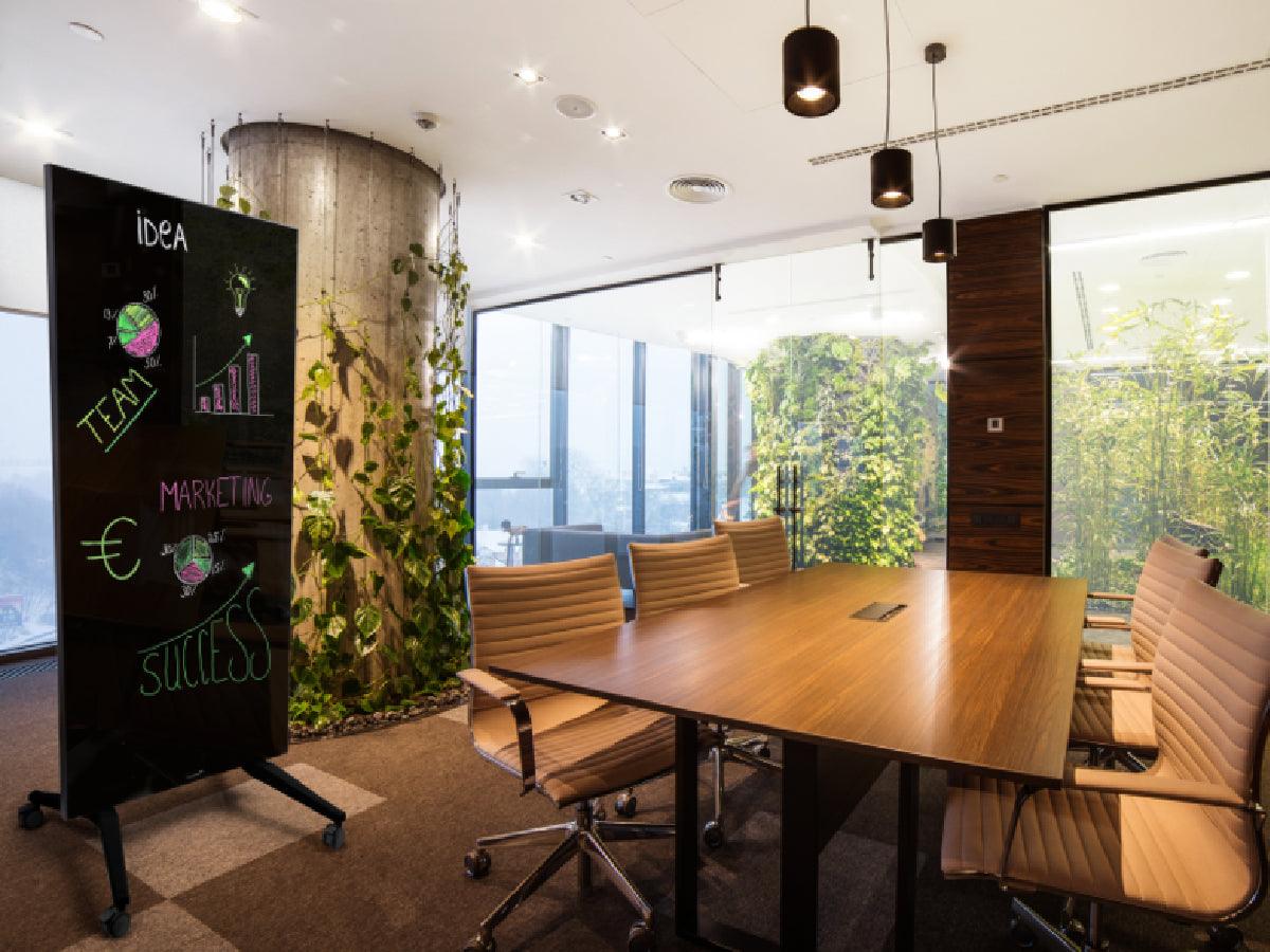 Legamaster Mobile GlassBoard Black 90 x 175cm Part No. 7-105200 - Altimus