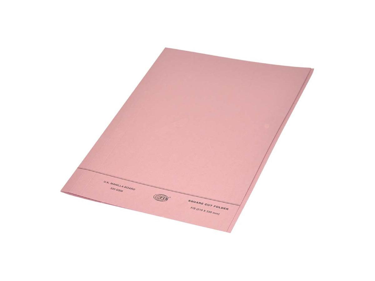 Square Cut Folder FS w/o Fastener 10/pack Pink - Altimus