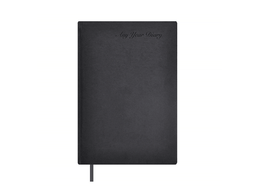 A5 Undated Any Year Diary Italian PU Material Cover, Black Colour (FSDIUD3813) - Altimus