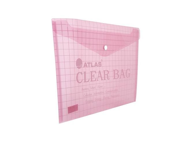 Atlas Document Bag "My Clear Bag" F/S, 12/pack, Red