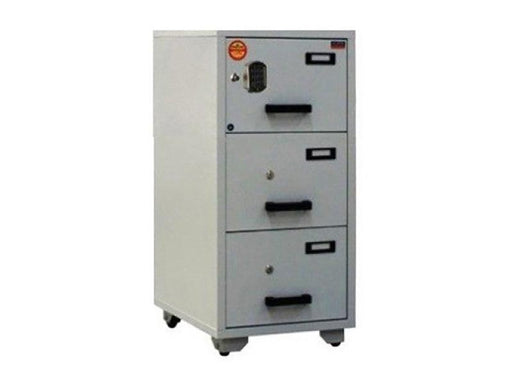 Valberg FC 3E-KK Fire Resistant Filing Cabinet, 3 Drawers, Digital & 3 Key Lock - Altimus