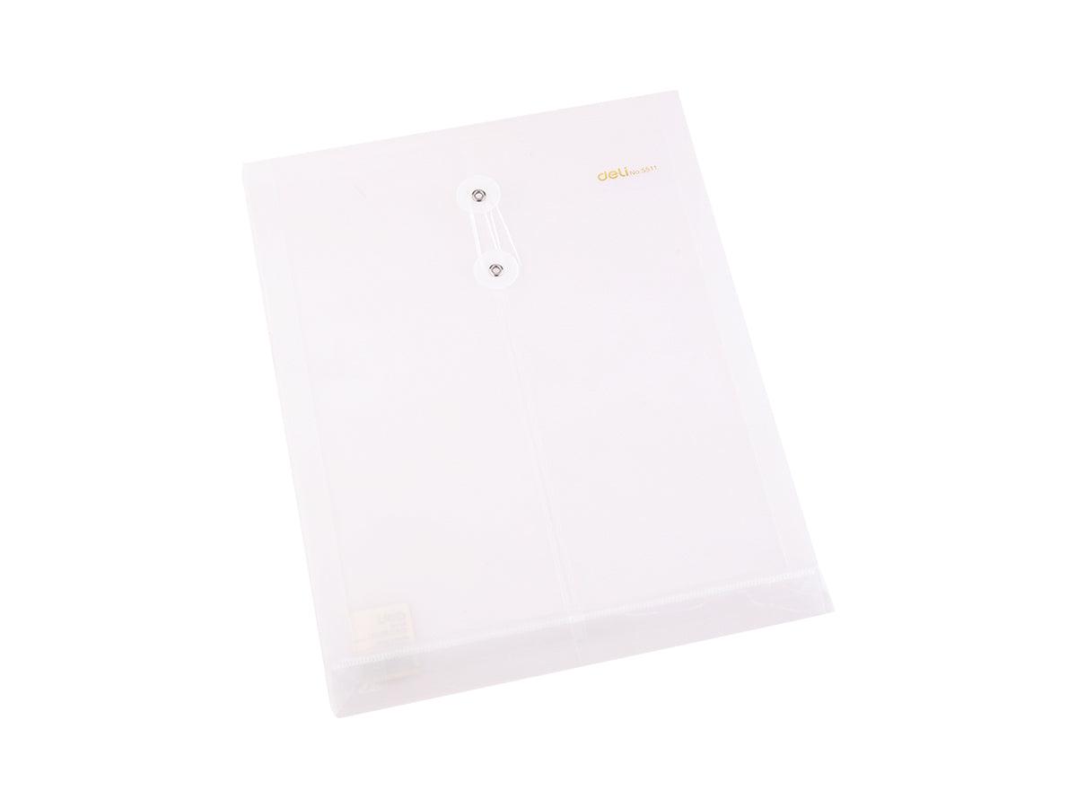 Deli E5511 File Bag String Expandable Vertical A4 Translucent 12pcs/pack - Altimus