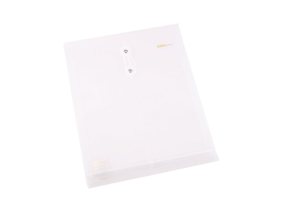 Deli E5511 File Bag String Expandable Vertical A4 Translucent 12pcs/pack - Altimus