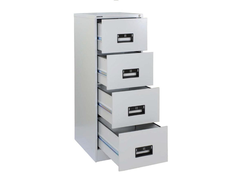 Hadid 4 Drawers Metal Filing Cabinet, White - Altimus