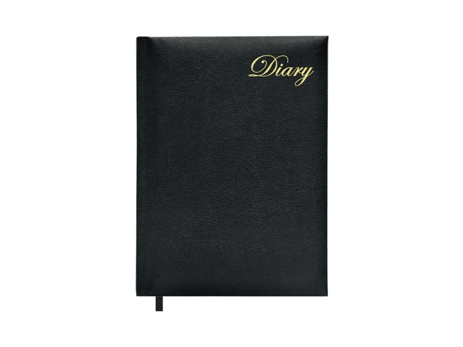 Undated Diary Executive Padded Cover - Black (FSDI-121BK) - Altimus