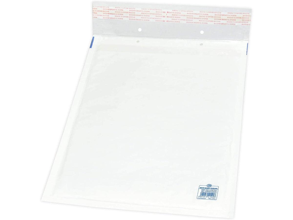 White Bubble Envelopes, 350 x 470mm, 12pcs/pack (FSAEW350470) - Altimus