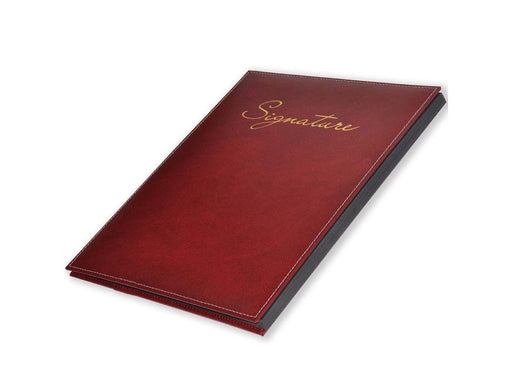 Signature Book 10-Divisions Bonded Leather, Maroon - Altimus