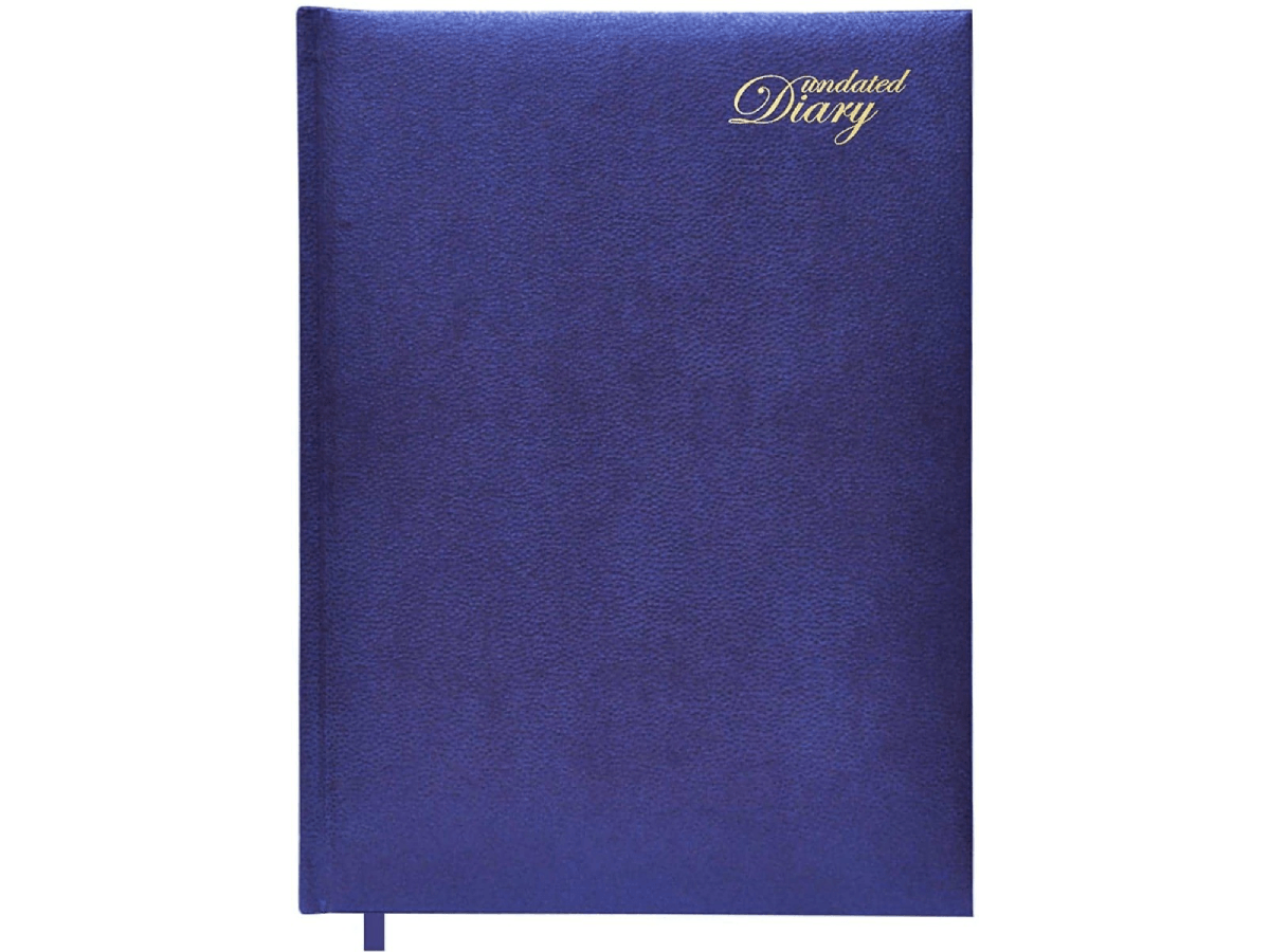 Undated Diary Executive Padded Cover - Blue (FSDI-121BL) - Altimus