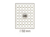 xel-lent 48 labels-sheet, round, diameter 32mm, 100sheets-pack - Altimus