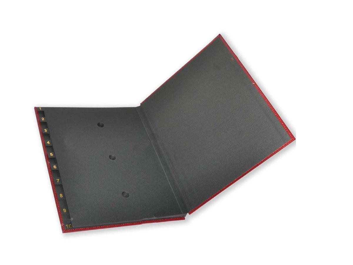 Signature Book 10-Divisions Bonded Leather, Maroon - Altimus