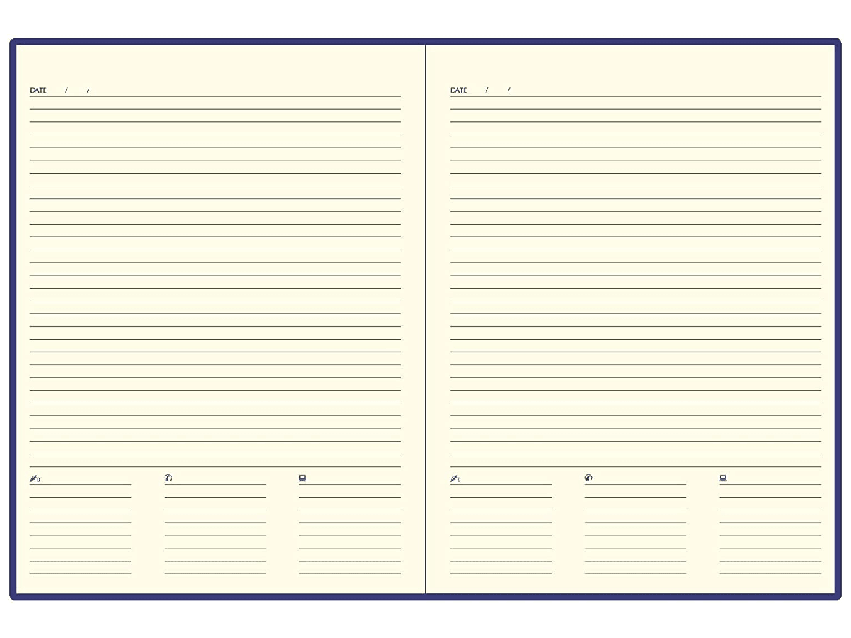 Undated Diary Executive Padded Cover - Blue (FSDI-121BL) - Altimus