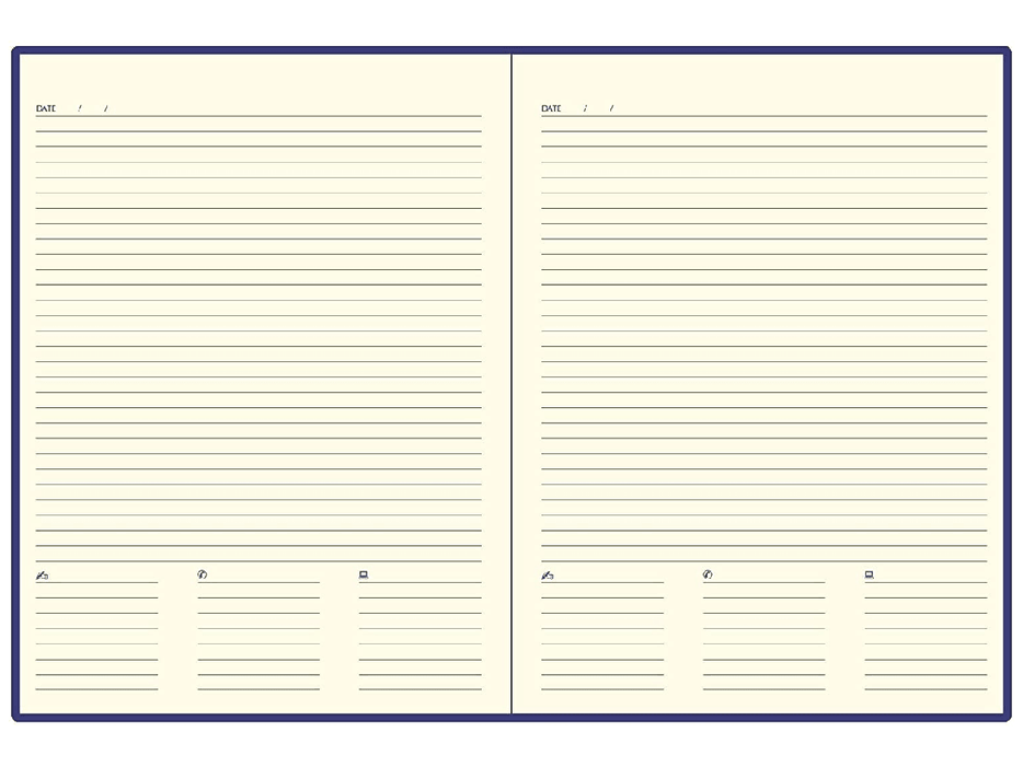 Undated Diary Executive Padded Cover - Blue (FSDI-121BL) - Altimus
