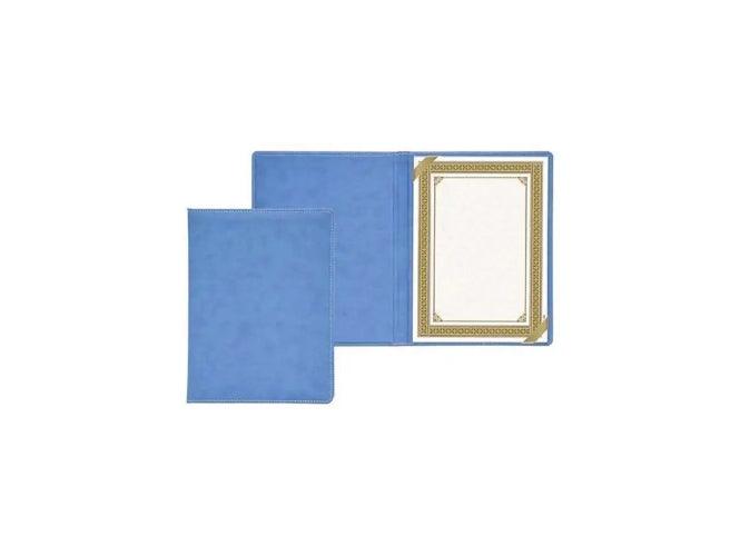 Certificate Folder Italian PU Cover Blue (FSCLCERTPUBL) - Altimus