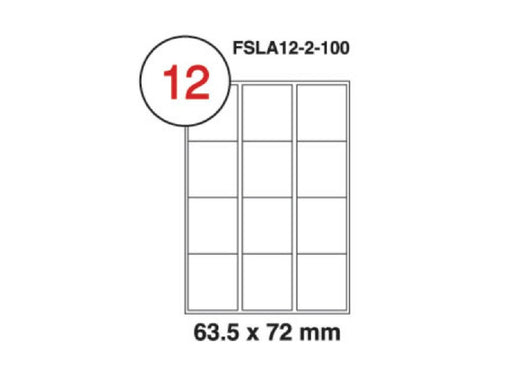 Multi Purpose Labels 63.5 X 72mm, 100Sheets-Box (FSLA12-2-100) - Altimus
