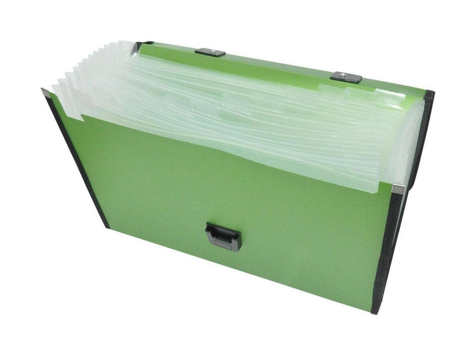 Expanding File Metalic, 13 Pockets, F/S (210 X 330MM), Green (FSPG1306GR) - Altimus