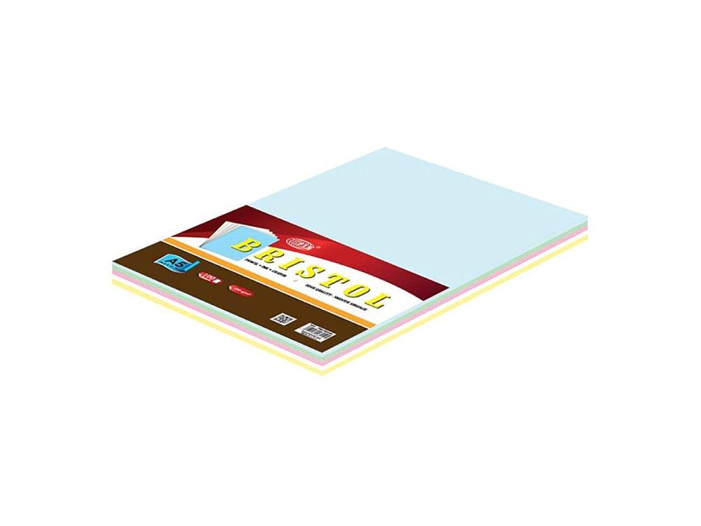 Bristol Board A5 size, 180gsm, Assorted Colour, 100pcs-pack (FSBI180A5ASST) - Altimus