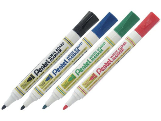 Pentel MW85 Bullet Tip White Board Marker, Assorted (Pack of 4) - Altimus