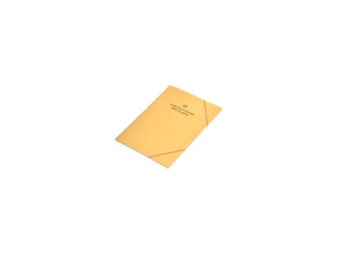 FIS Four Fold Folder with Elastic band 320gsm, A4, Yellow (FSFF12NYL) - Altimus