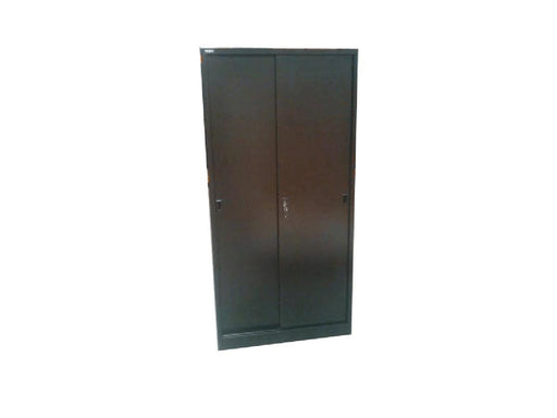 Rexel Full Height Cupboard Sliding Steel With 3 Adustable Shelves, RXL101SS (Black) - Altimus