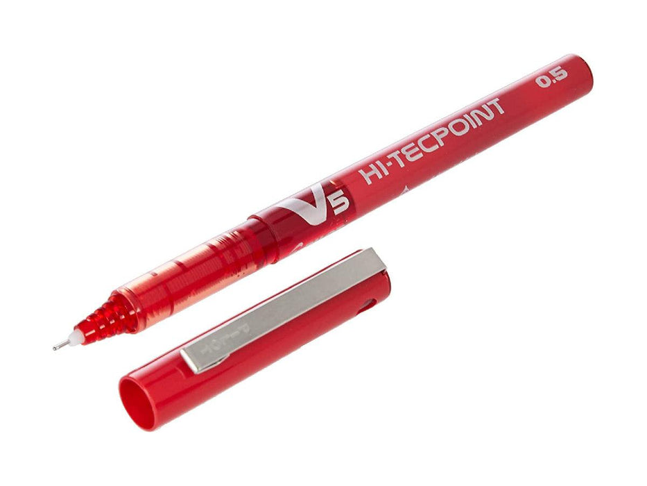 Pilot V5 Hi-Tecpoint BX-V5 Roller Ball Pen, 0.5mm, Red - Altimus