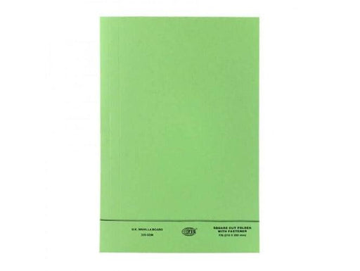 Square Cut Folder FS With Fastener, Green - Altimus