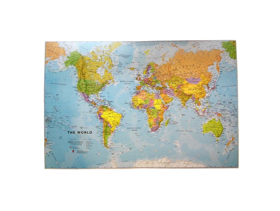 Desk Mat with World Map English 44 x 57 cm - Altimus