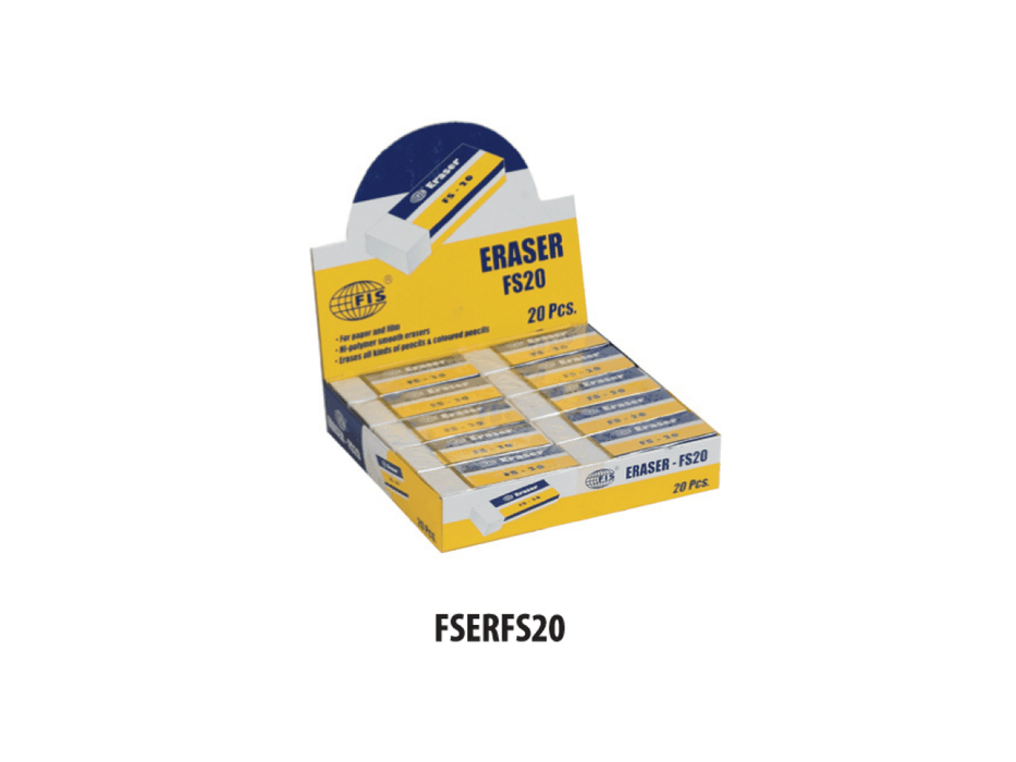 FS-20 Eraser - White, (Box of 20) - Altimus