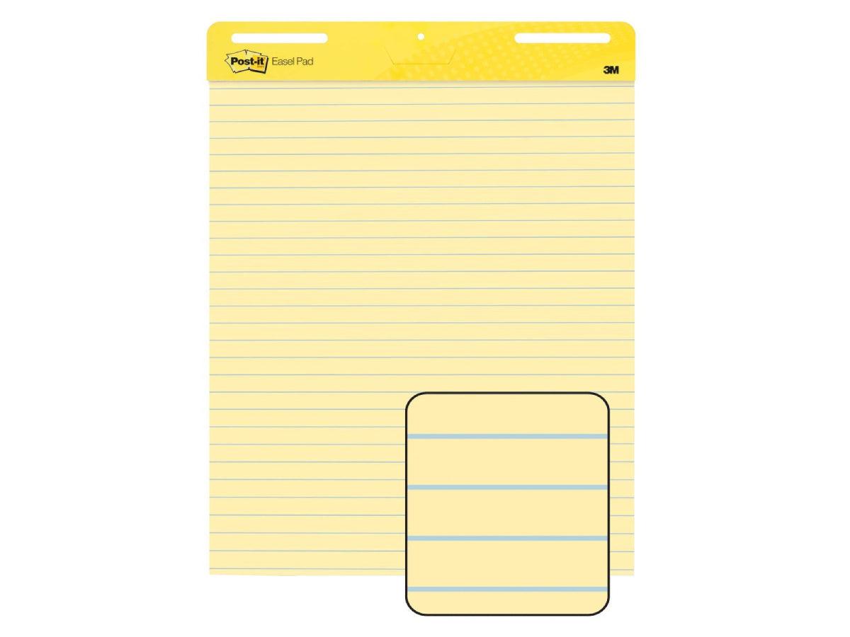 3M Post-It Self-Stick Easel Pad 561, Line Ruled Yellow, 25 x 30 in, 30sheets-pad - Altimus