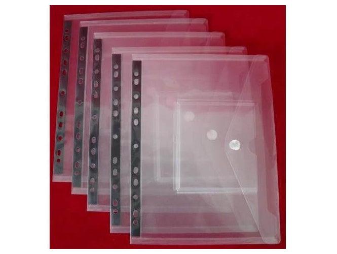 Ring Binder A4 Plastic Popper Wallet, White - Altimus