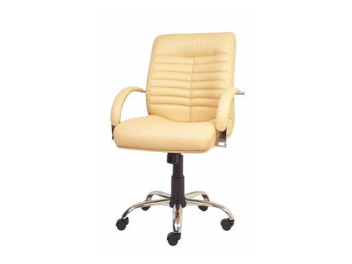 Atlanta Low Back Chair with Chrome Arms, Tilting Mechanism & Chrome Base - Altimus