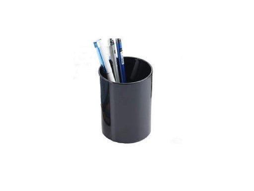 Modest Plastic Pen Holder Round Black - Altimus