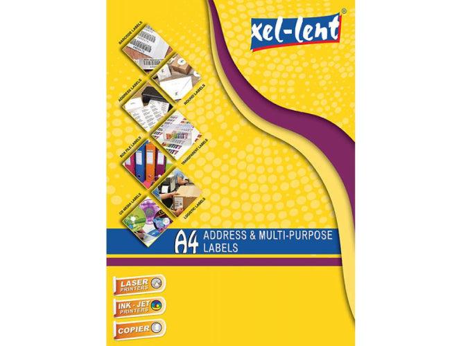 Xel-lent 44 Labels/Sheet, Rounded Corners, 48 x 25.4 mm, 100 Sheets/Pack