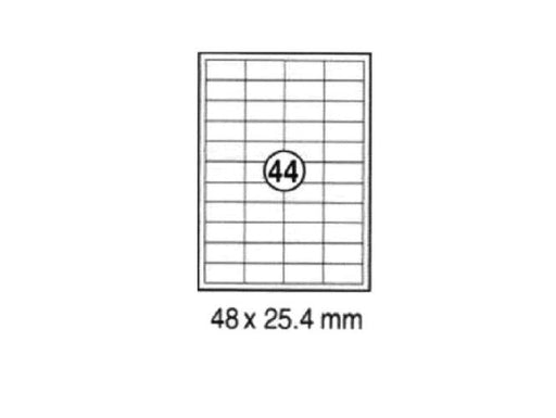 Xel-lent 44 Labels/Sheet, Rounded Corners, 48 x 25.4 mm, 100 Sheets/Pack - Altimus