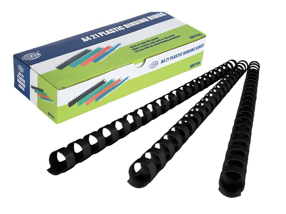 18mm Comb Binding Rings 100/box Black - Altimus