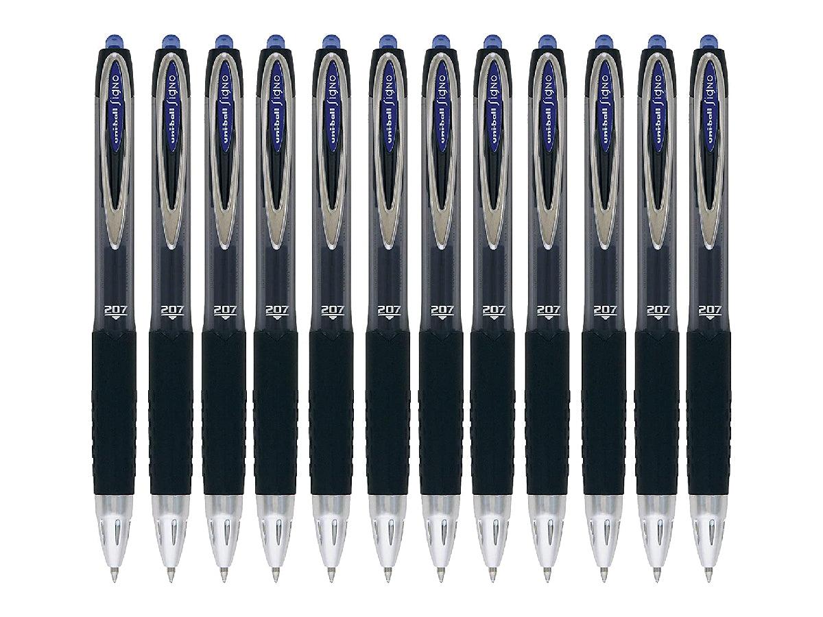 Uni Ball UMN207 Signo Gel Ink Pen, Blue, 12pcs/pack - Altimus