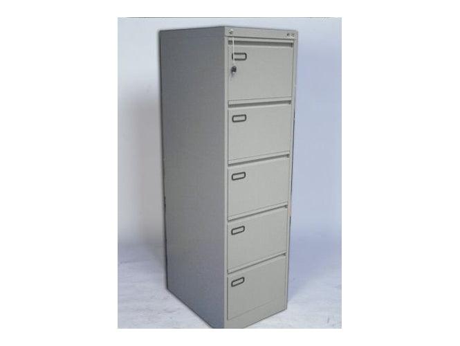 Rexel 5 Drawer Vertical Metal Filing Cabinet, RXL305ST, Grey