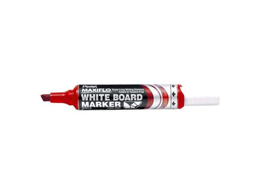 Pentel MWL6 Maxiflo Chisel Tip White Board Marker, Red - Altimus