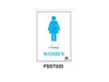 Sticker "Restroom" Women 13.5x20cm, (FSST025) - Altimus