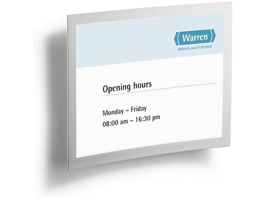 Durable DURAVIEW WALL A4, Aluminium Signboard with Magnetic Frame, Silver - Altimus