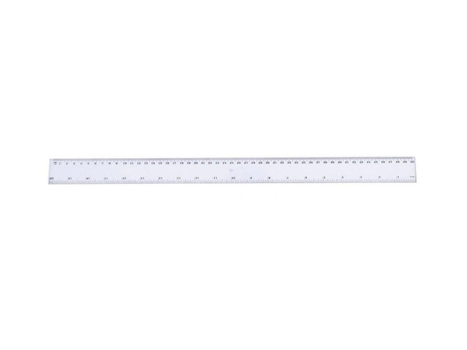 Plastic Ruler 50 cm, Clear - Altimus